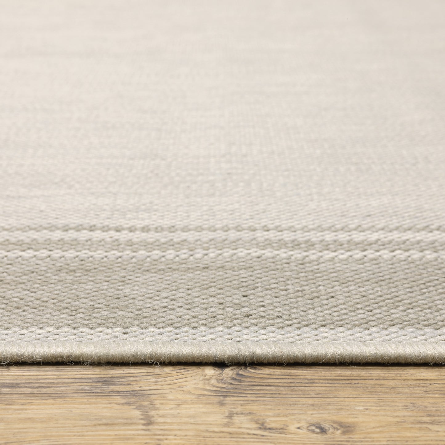 Portofino Outdoor Ivory/ Grey Border Flat Weave Rug