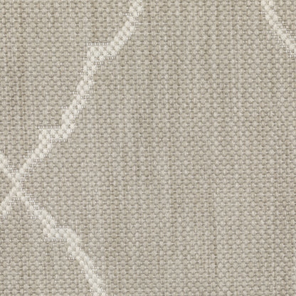 Portofino Lattice Grey/ Ivory Outdoor Flat Weave Rug