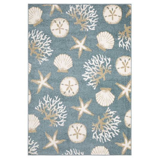 Quinn QUI01 Blue Novelty Rug