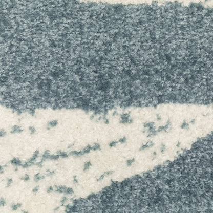 Quinn Novelty Blue/ Ivory Cut Pile Rug