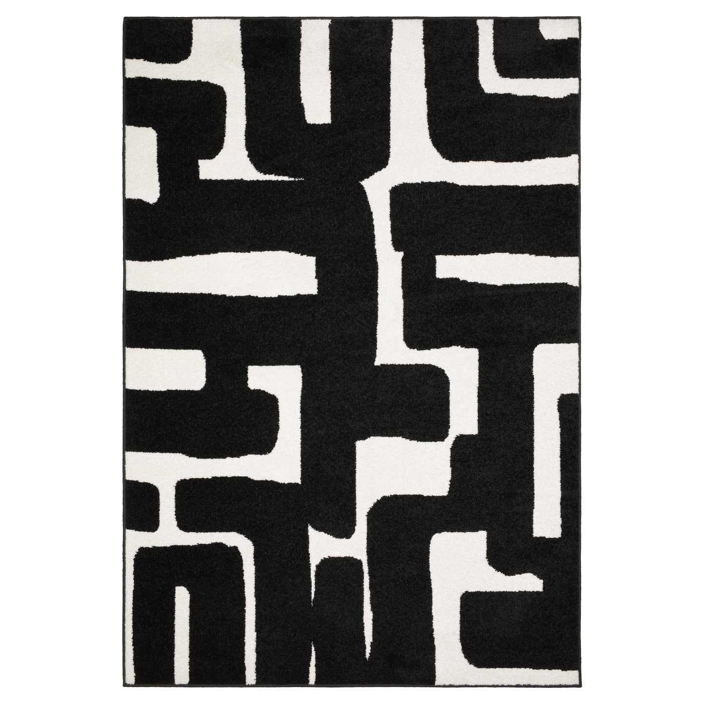 Quinn QUI08 Black Abstract Rug