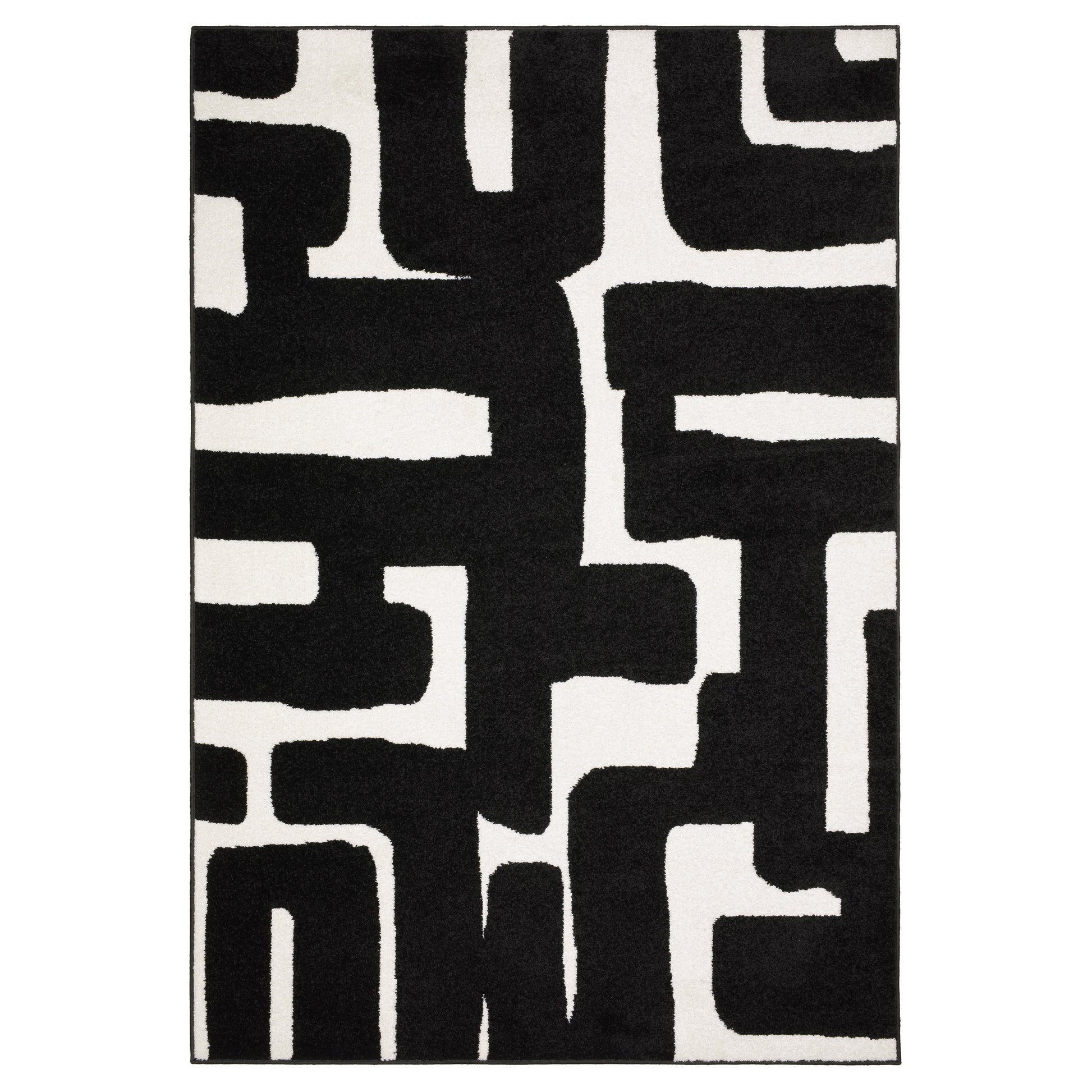 Quinn QUI08 Black Abstract Rug