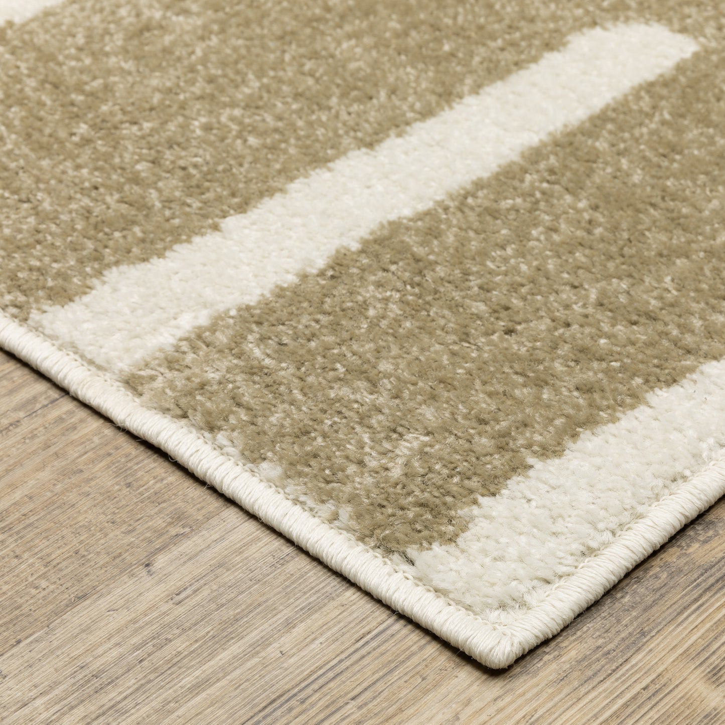 Quinn Abstract Beige/ Ivory Cut Pile Rug