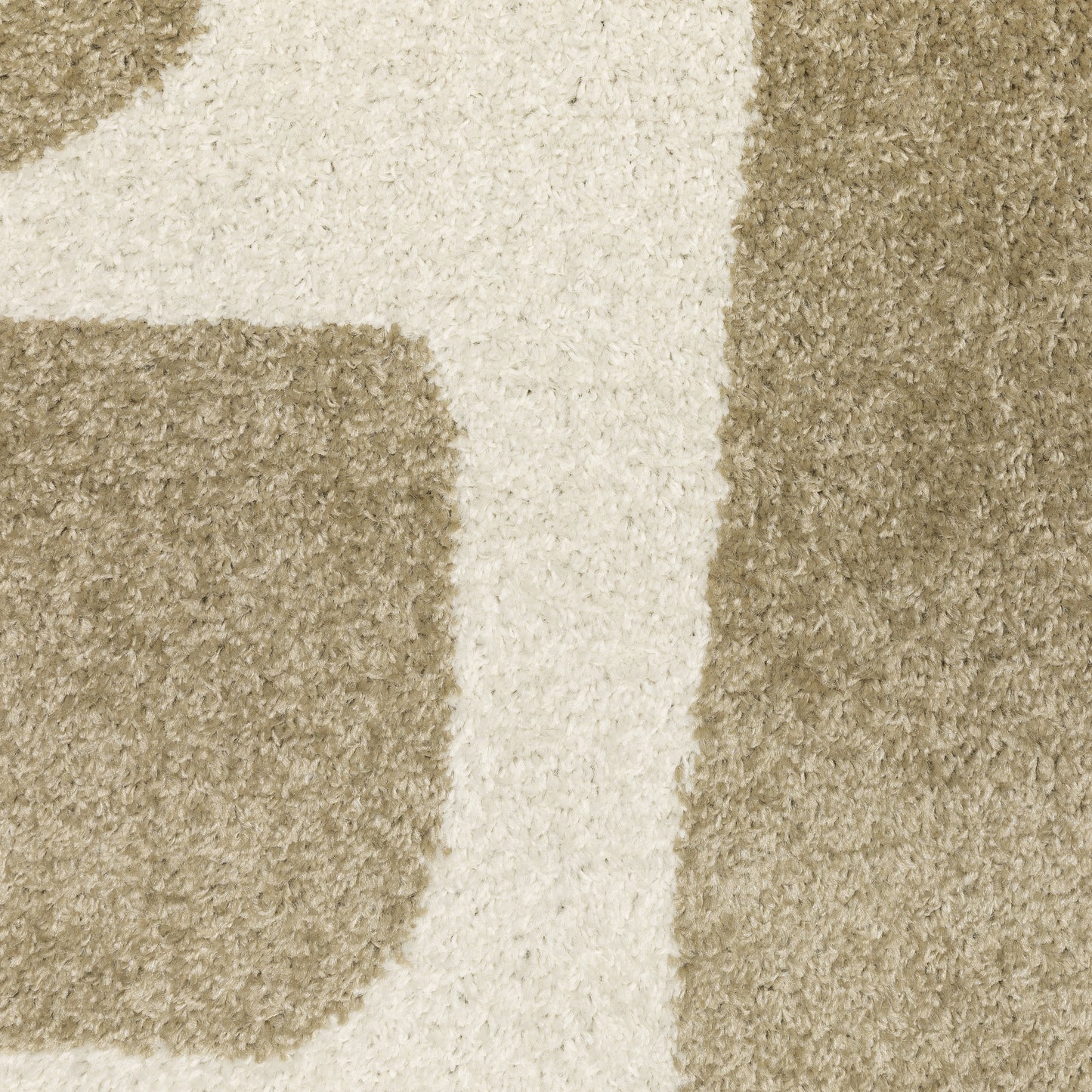 Quinn Abstract Beige/ Ivory Cut Pile Rug