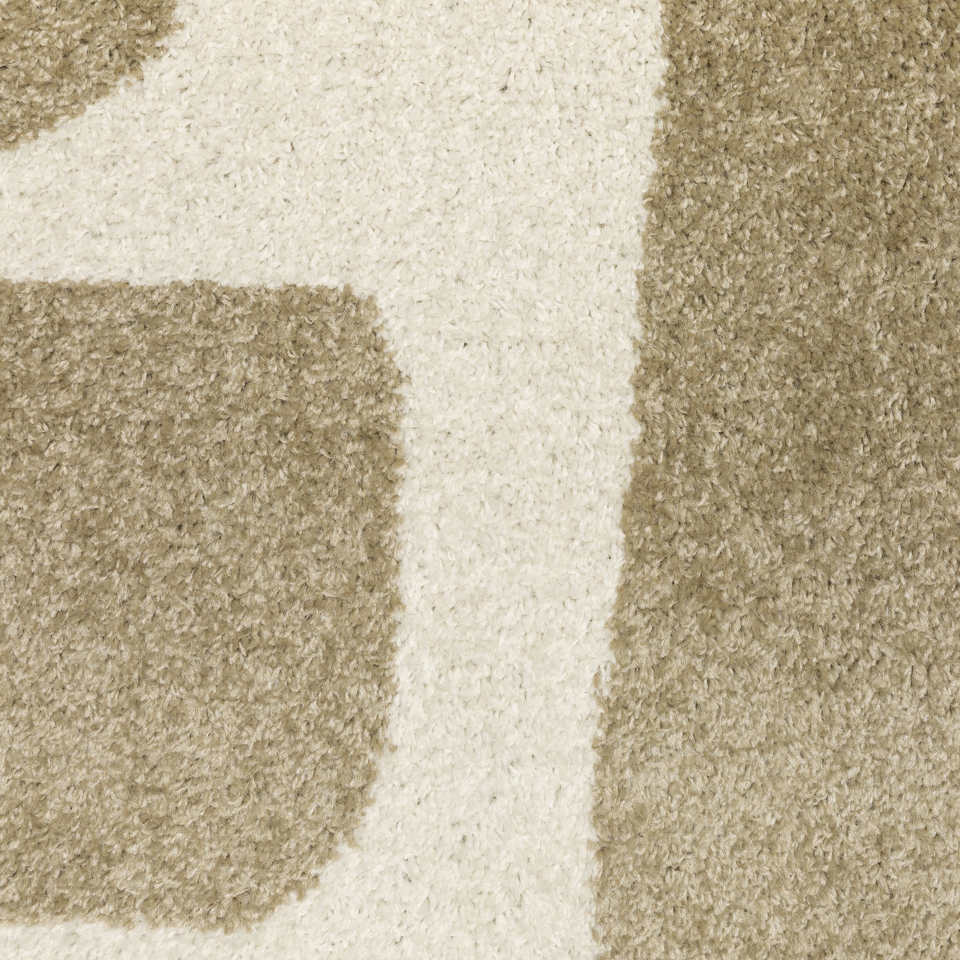 Quinn Abstract Beige/ Ivory Cut Pile Rug