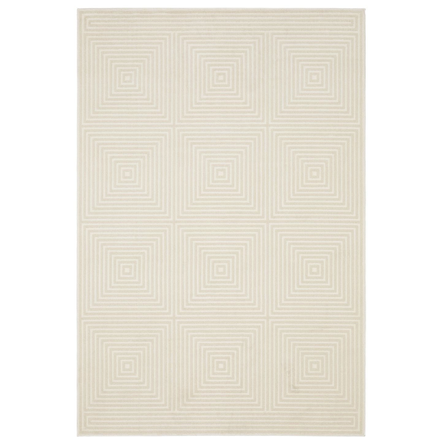 Raylan RAY04 Ivory Geometric Rug