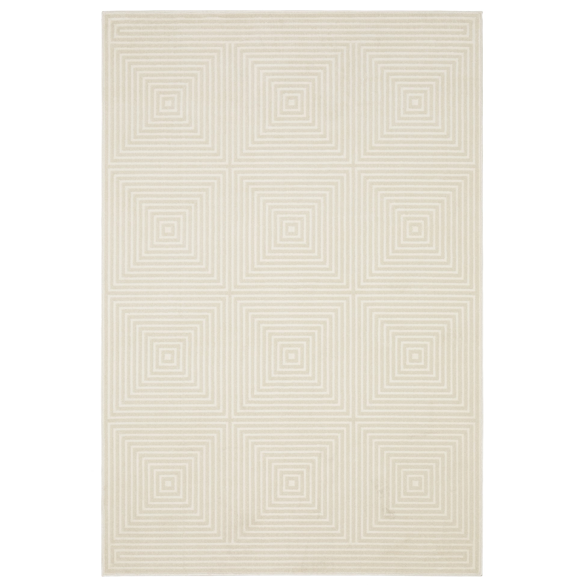 Raylan RAY04 Ivory Geometric Rug