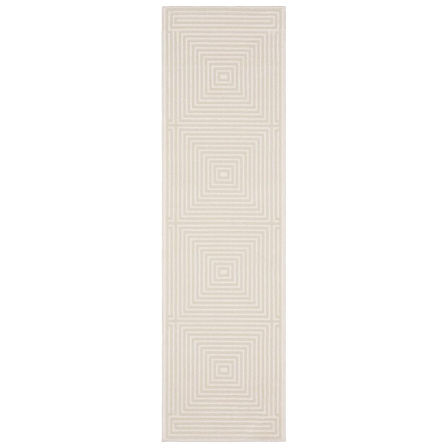 Raylan RAY04 Ivory Geometric Rug