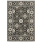 Raylan RAY05 Black Trefoil Rug