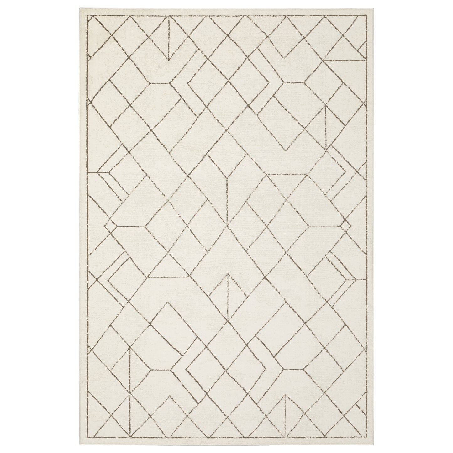 Raylan RAY06 Ivory Geometric Rug