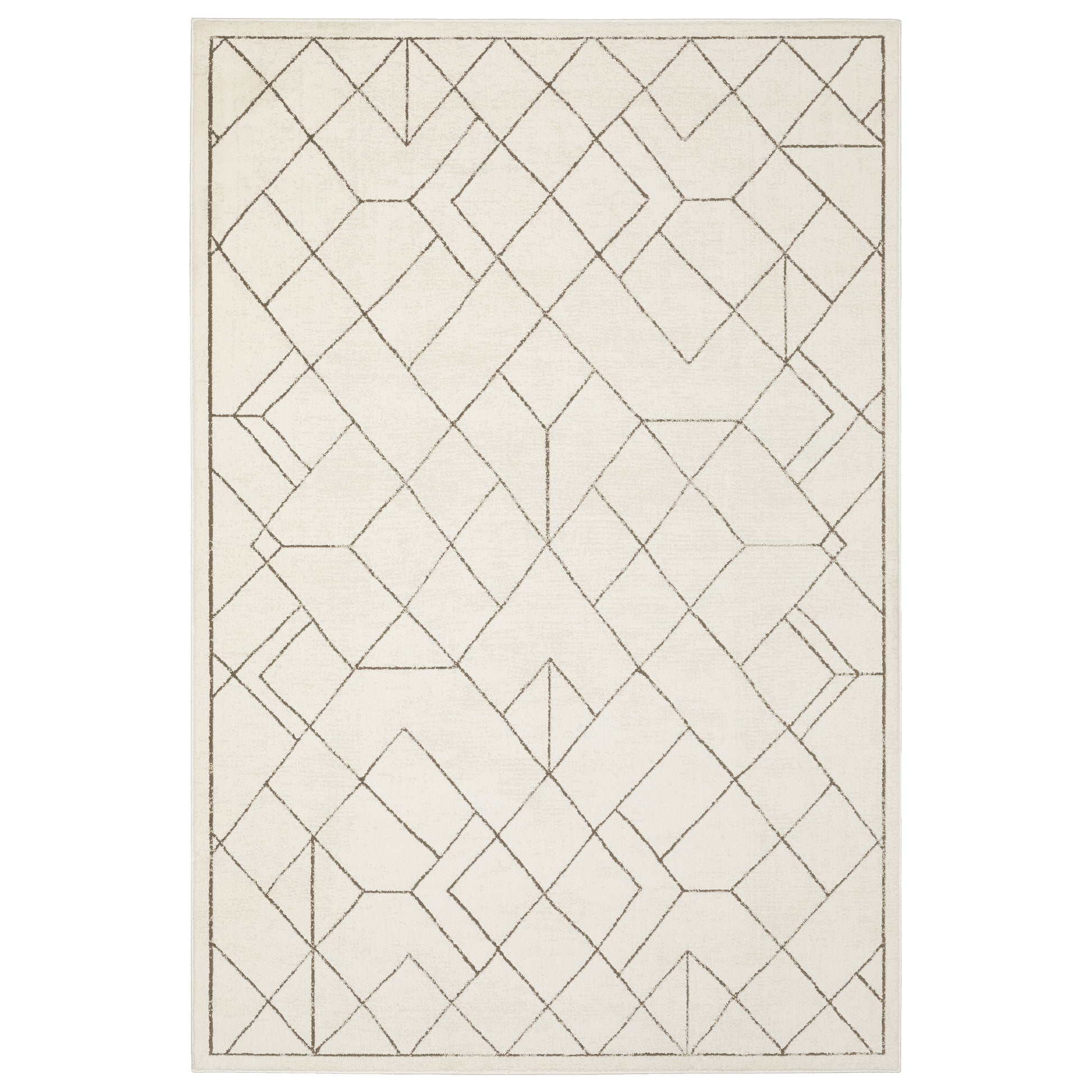 Raylan RAY06 Ivory Geometric Rug