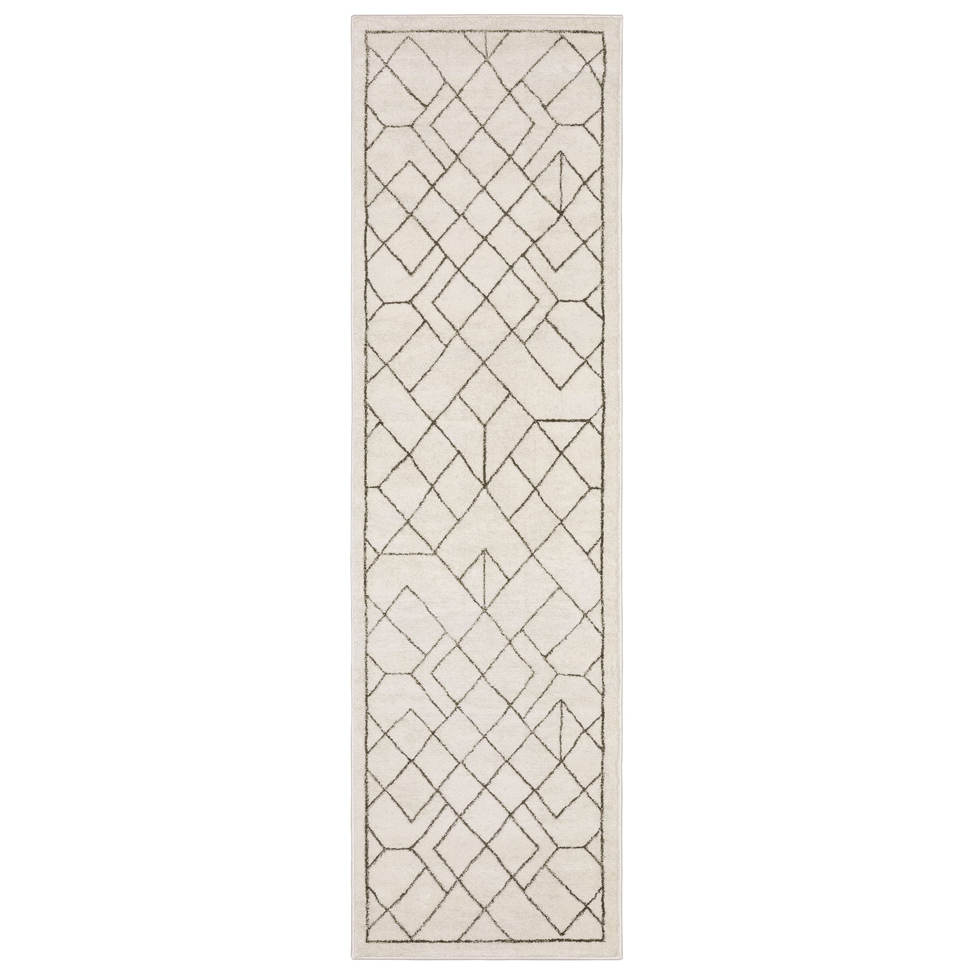 Raylan RAY06 Ivory Geometric Rug