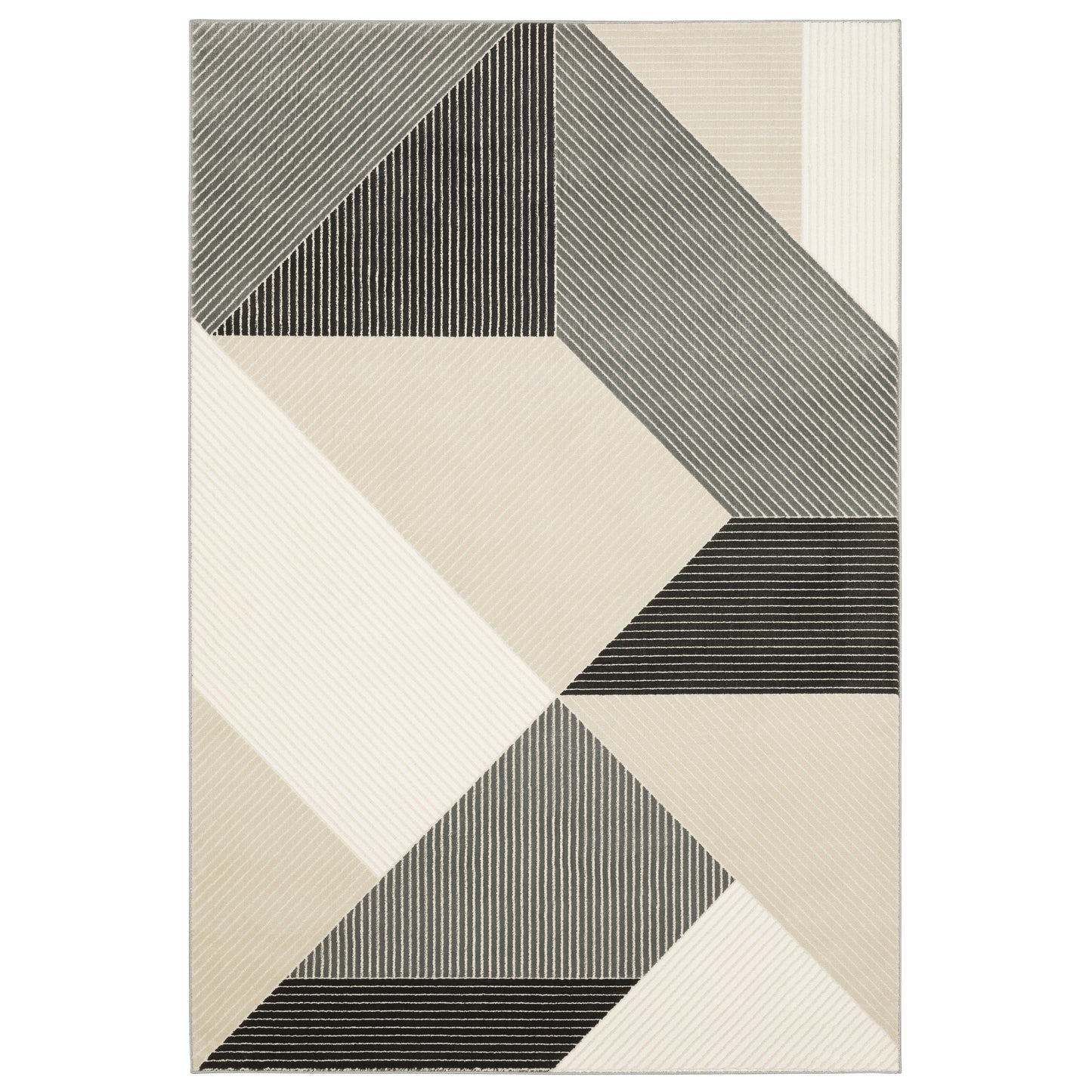 Raylan RAY07 Ivory Geometric Rug