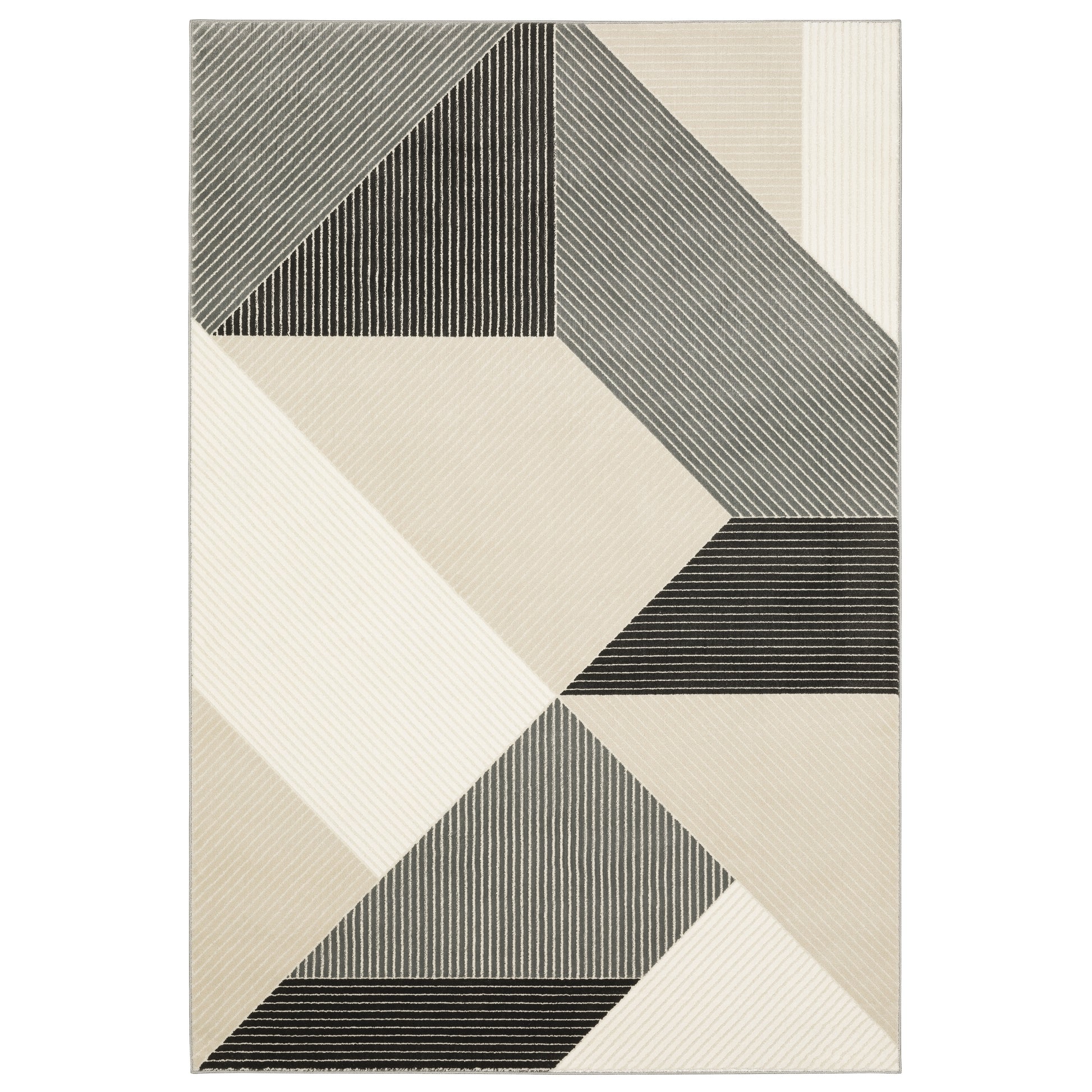 Raylan RAY07 Ivory Geometric Rug