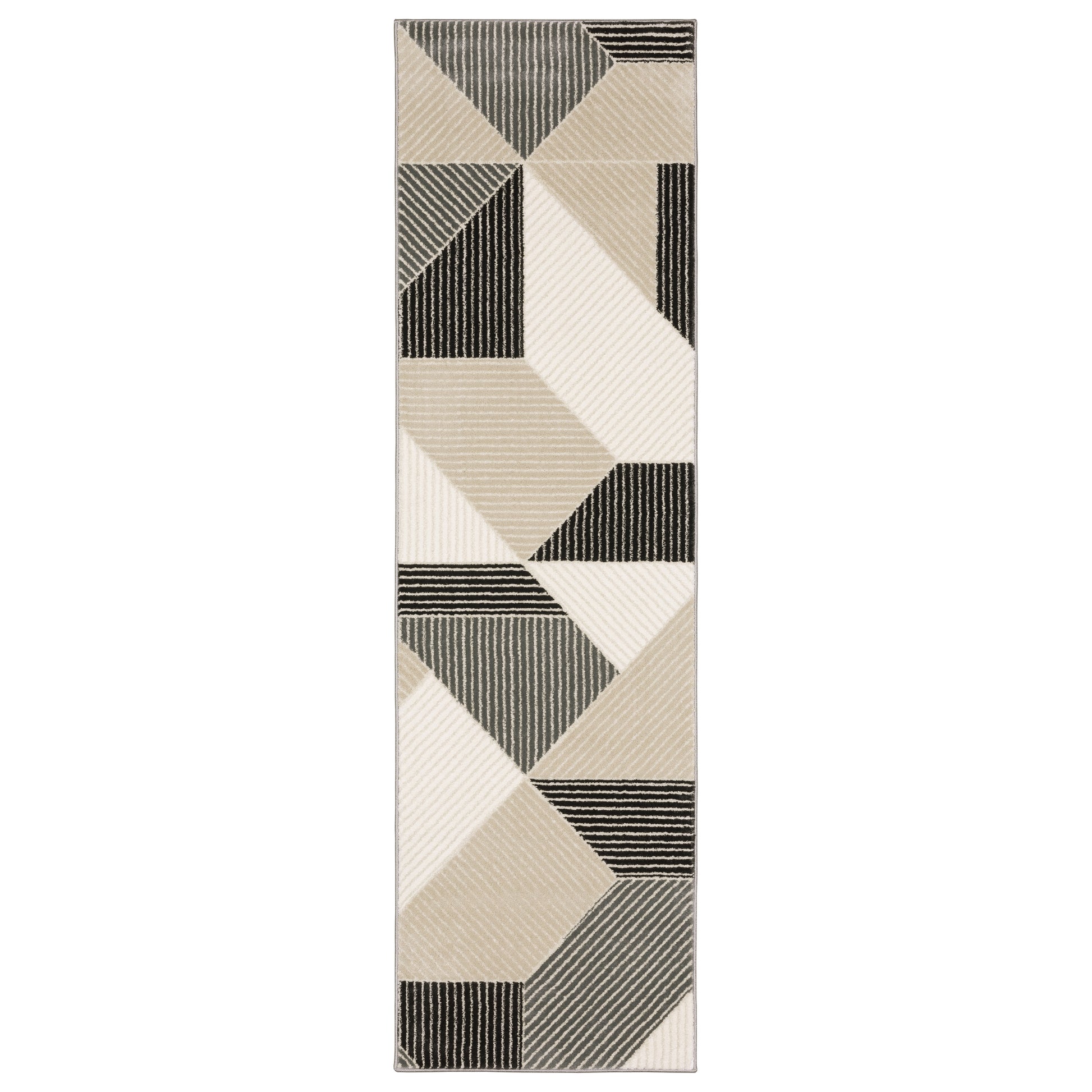 Raylan RAY07 Ivory Geometric Rug