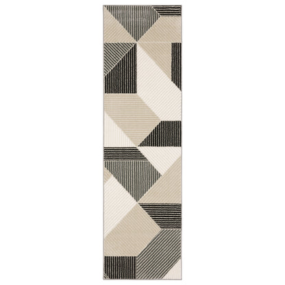 Raylan RAY07 Ivory Geometric Rug