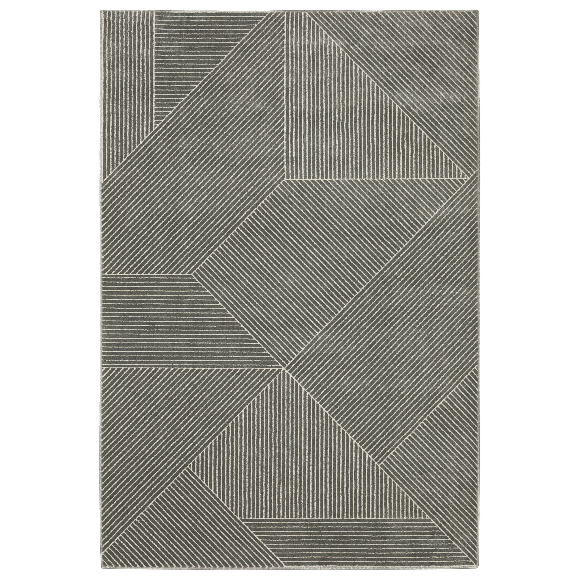 Raylan RAY08 Grey Geometric Rug