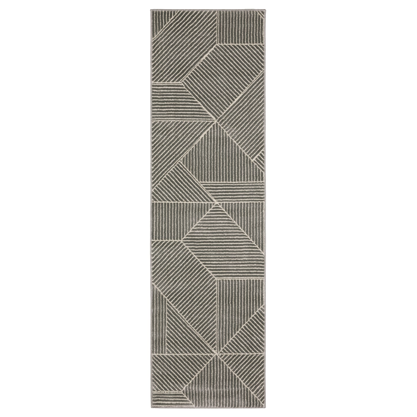 Raylan RAY08 Grey Geometric Rug