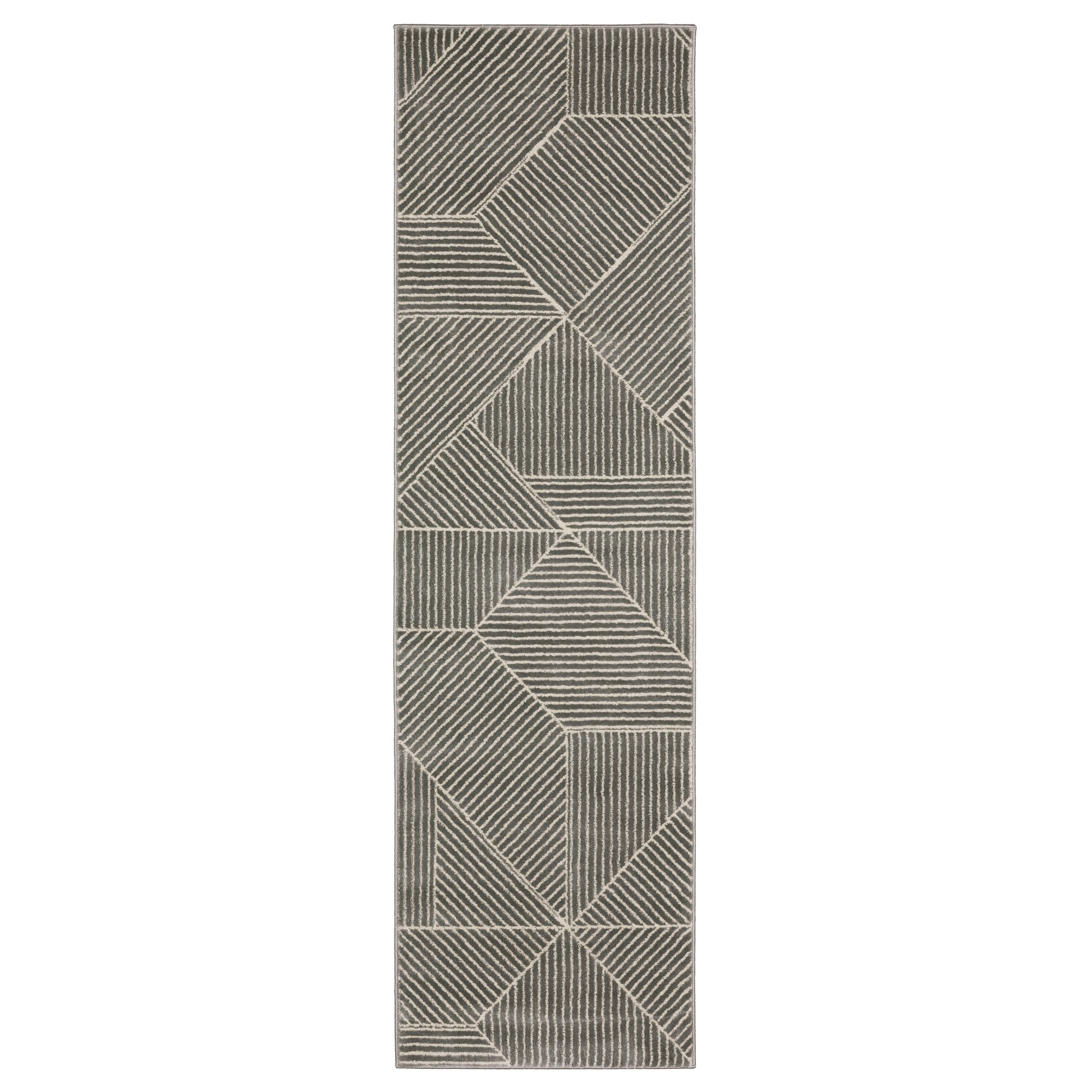 Raylan RAY08 Grey Geometric Rug