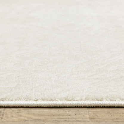 Raylan Medallion Ivory/ Ivory Oriental Cut Pile Rug