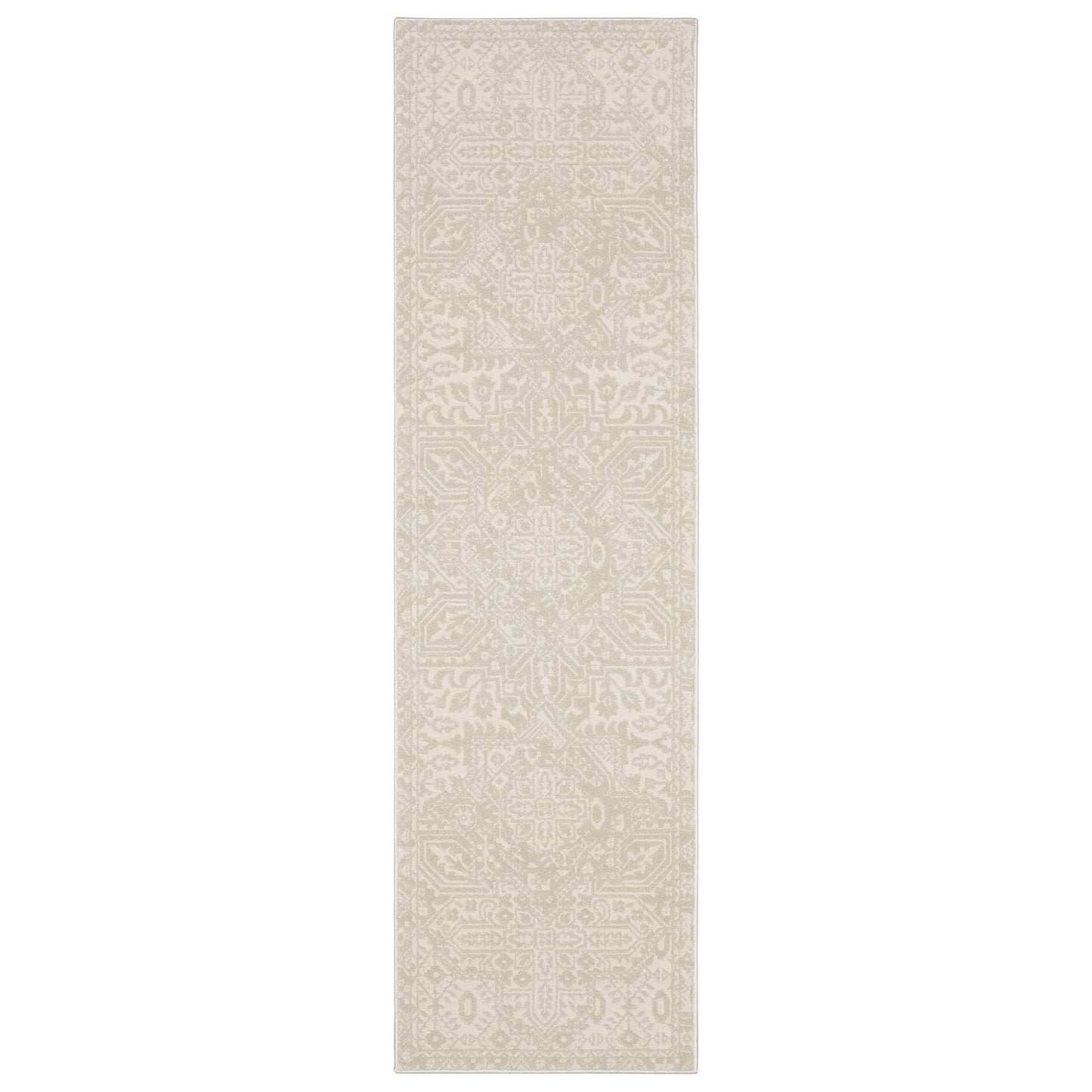 Raylan Ray09 Ivory/ Ivory Medallion Oriental Rug