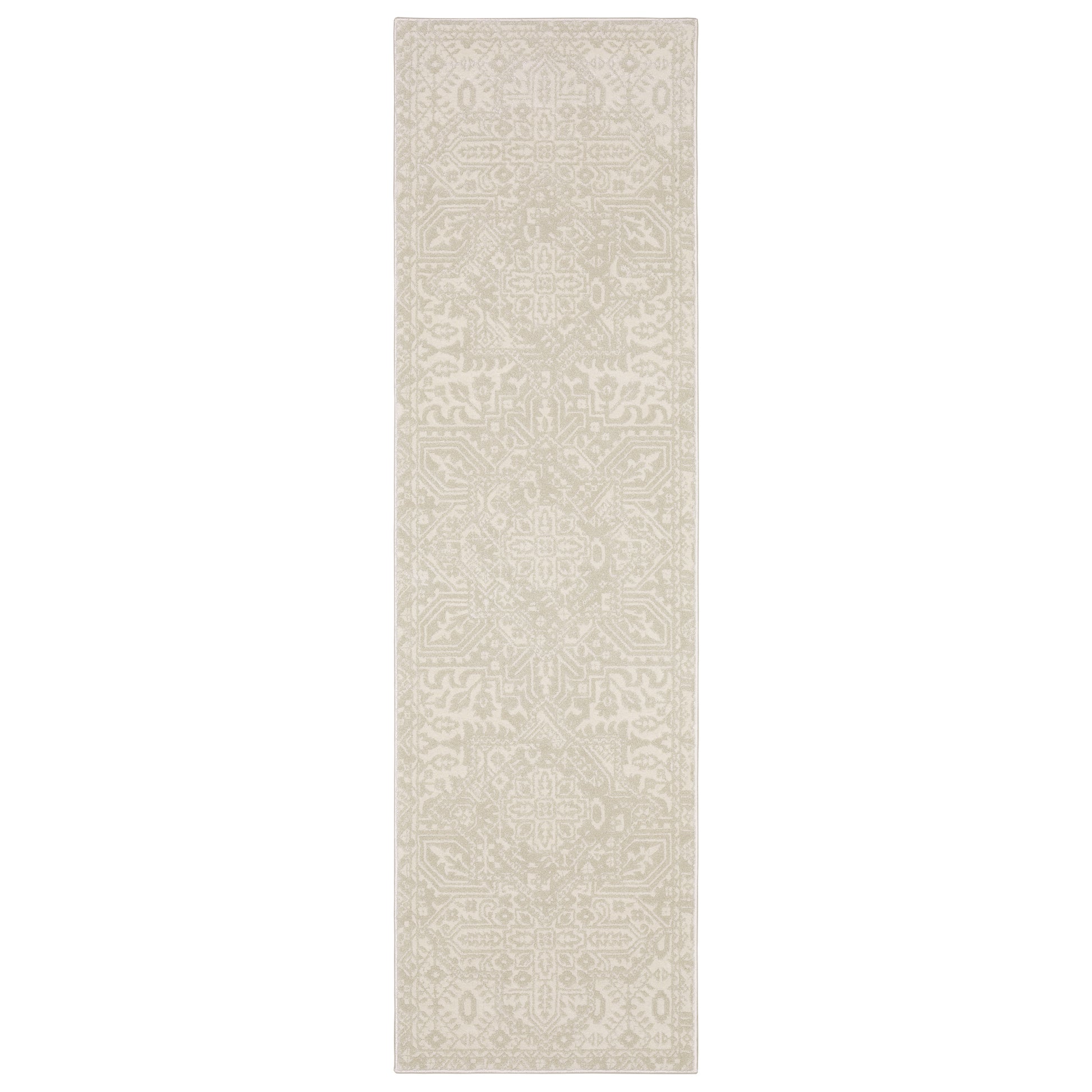 Raylan Ray09 Ivory/ Ivory Medallion Oriental Rug
