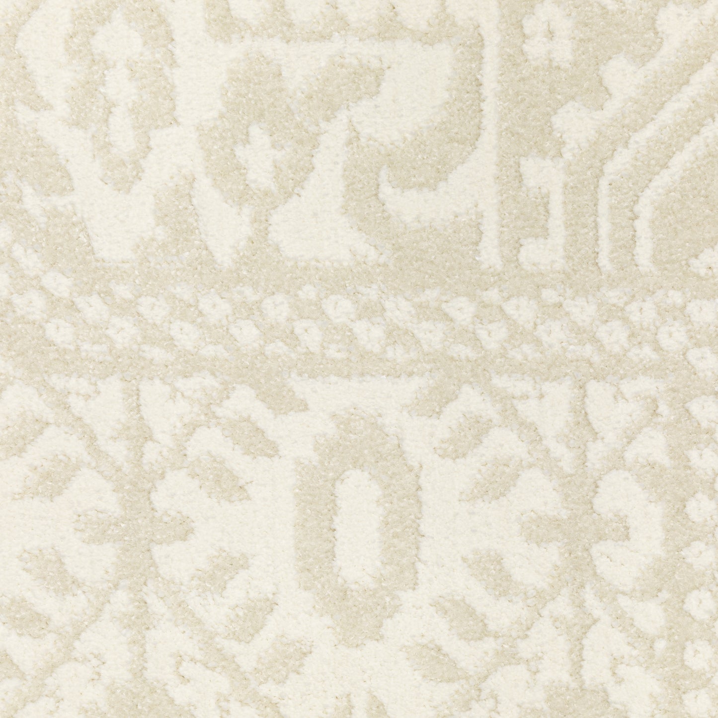 Raylan Medallion Ivory/ Ivory Oriental Cut Pile Rug