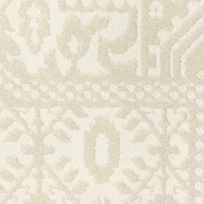 Raylan Medallion Ivory/ Ivory Oriental Cut Pile Rug