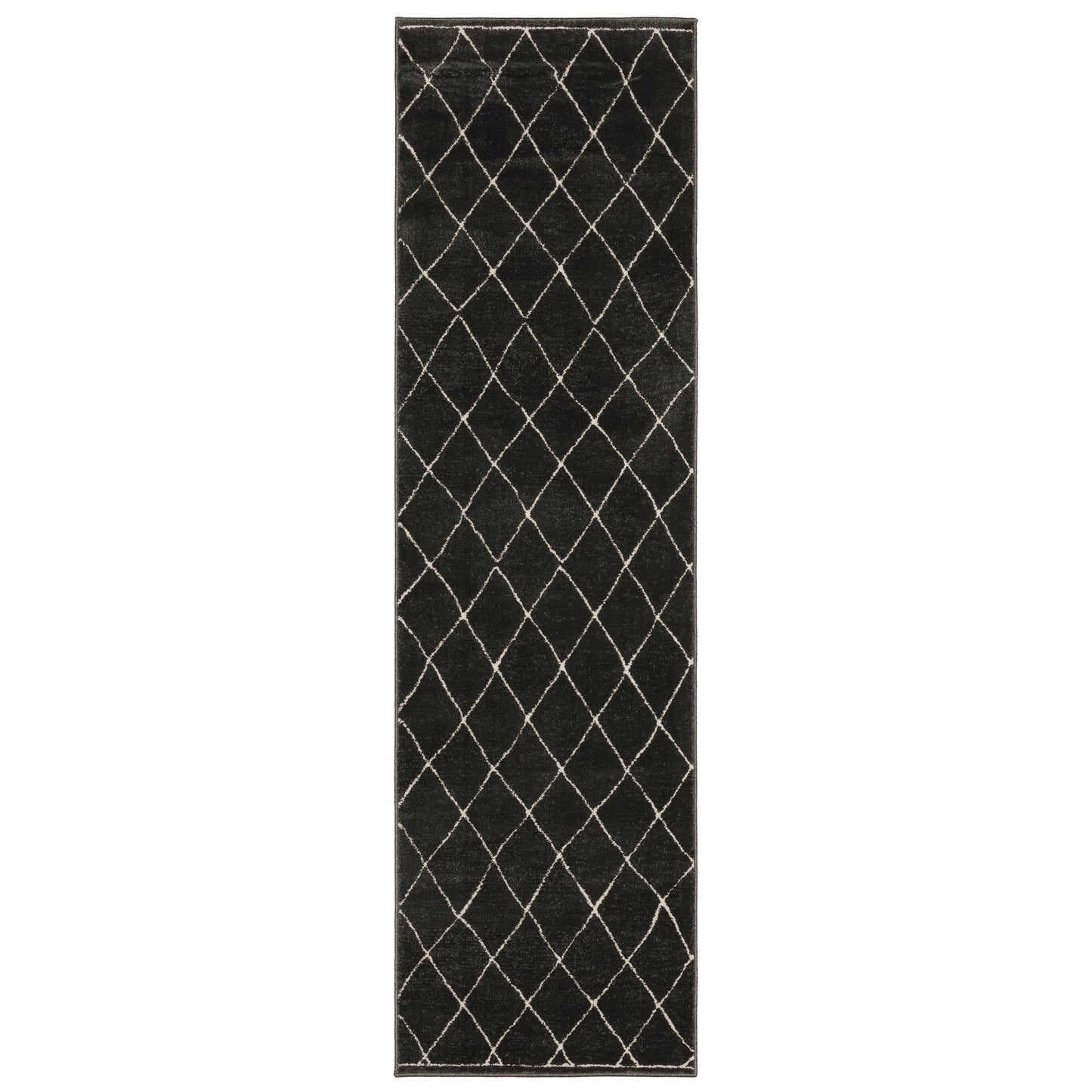 Raylan RAY12 Black Lattice Rug