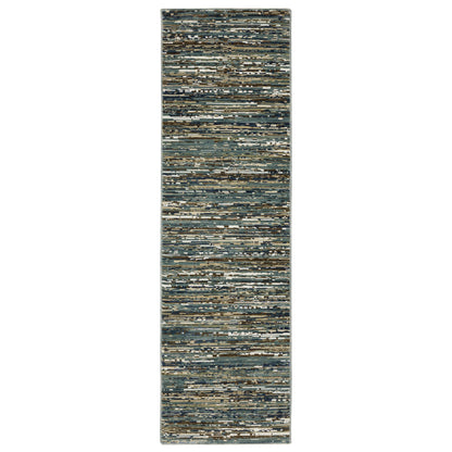 Reed RE01G Blue Stripe Rug