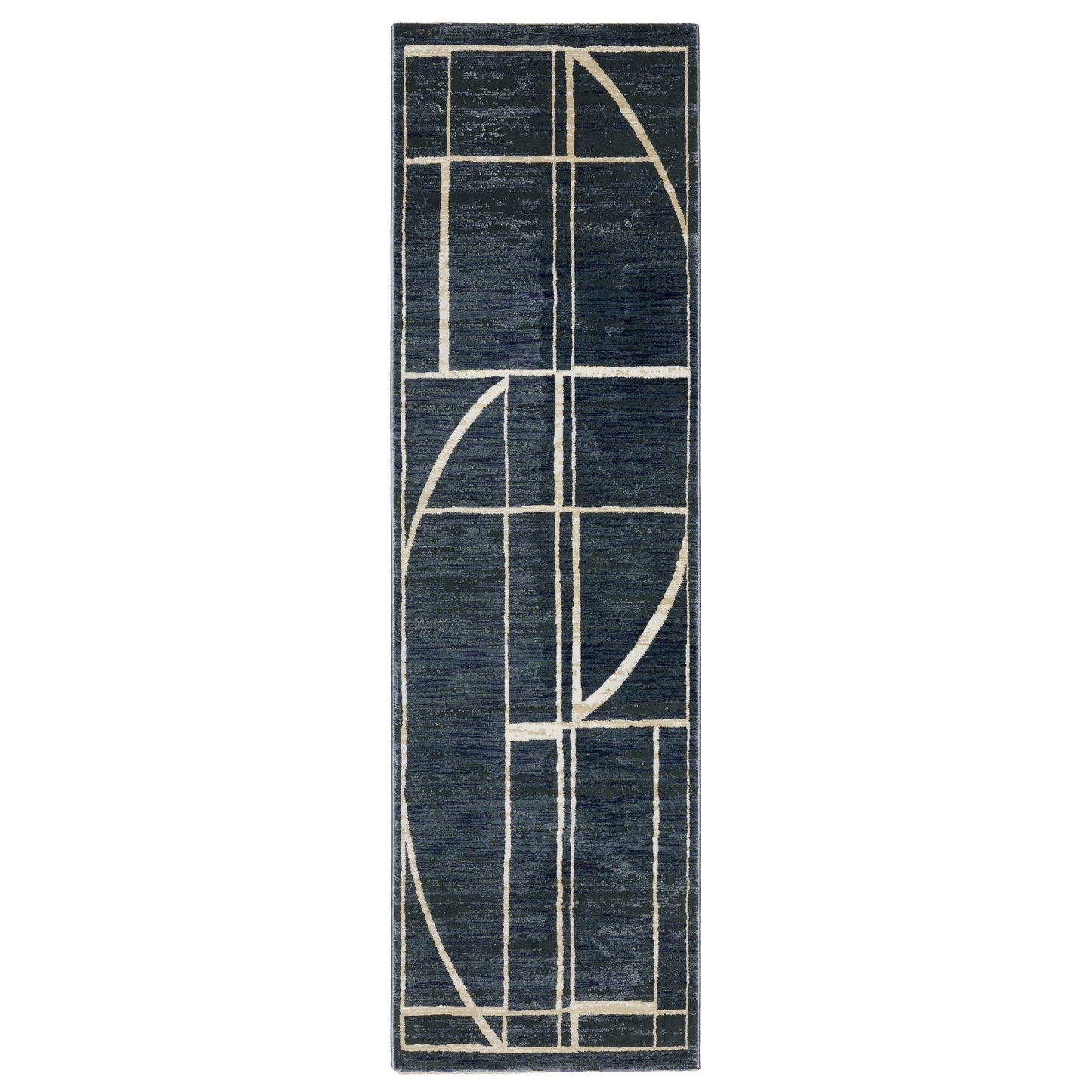 Reed Re04B Blue/ Ivory Geometric Rug