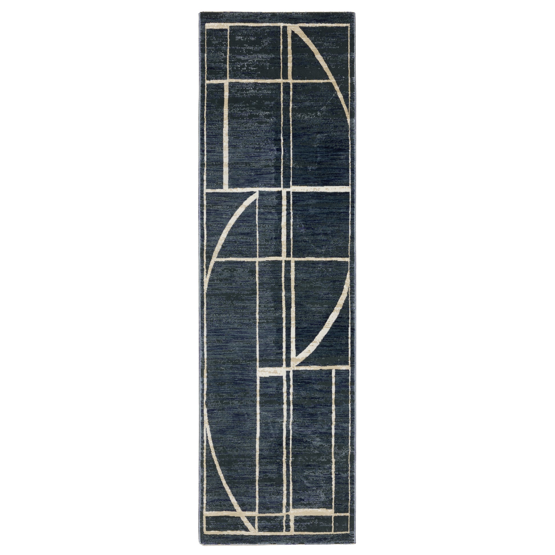 Reed Re04B Blue/ Ivory Geometric Rug