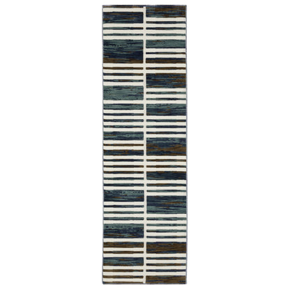 Reed RE05A Ivory Stripe Rug