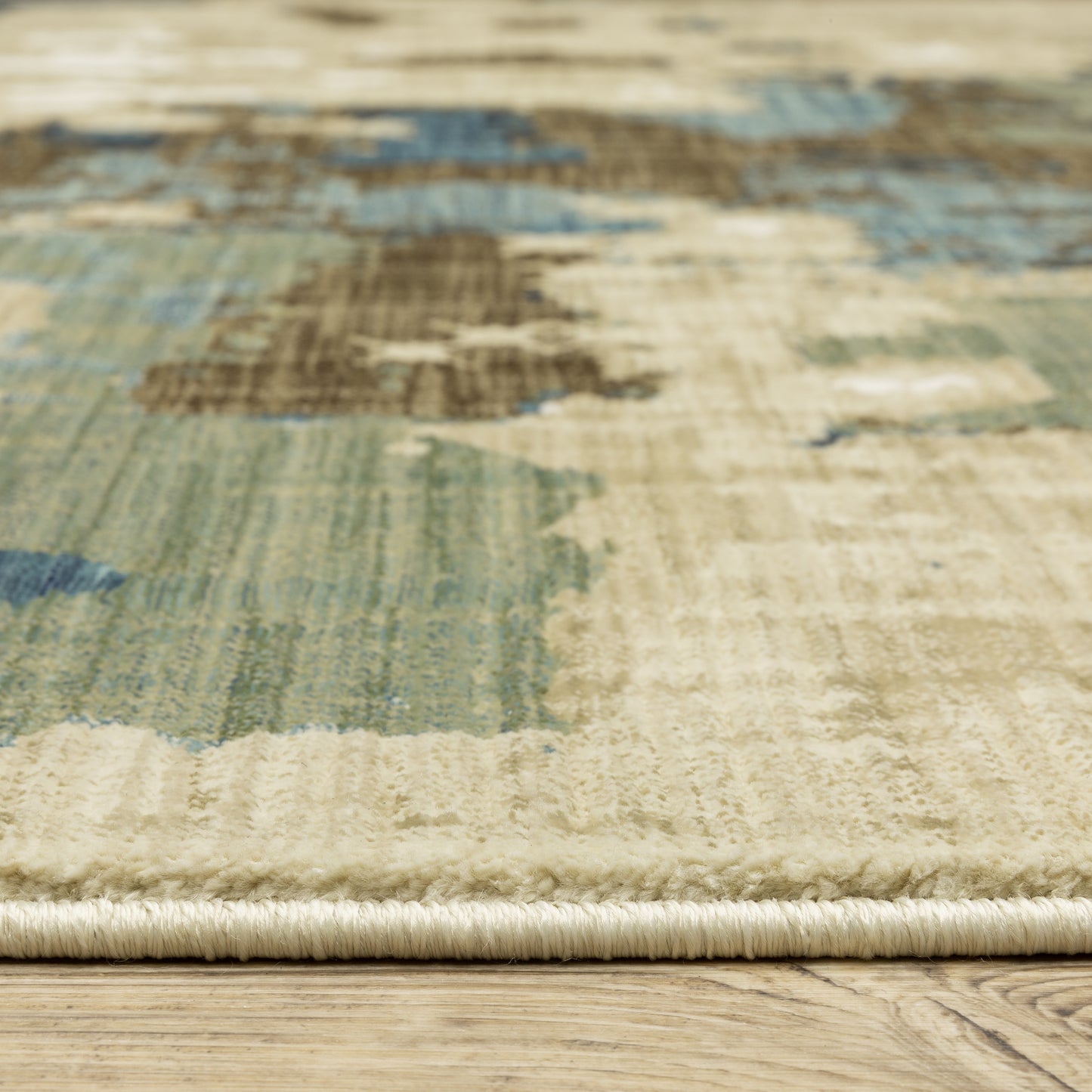 Reed Distressed Beige/ Multi Abstract Cut Pile Rug