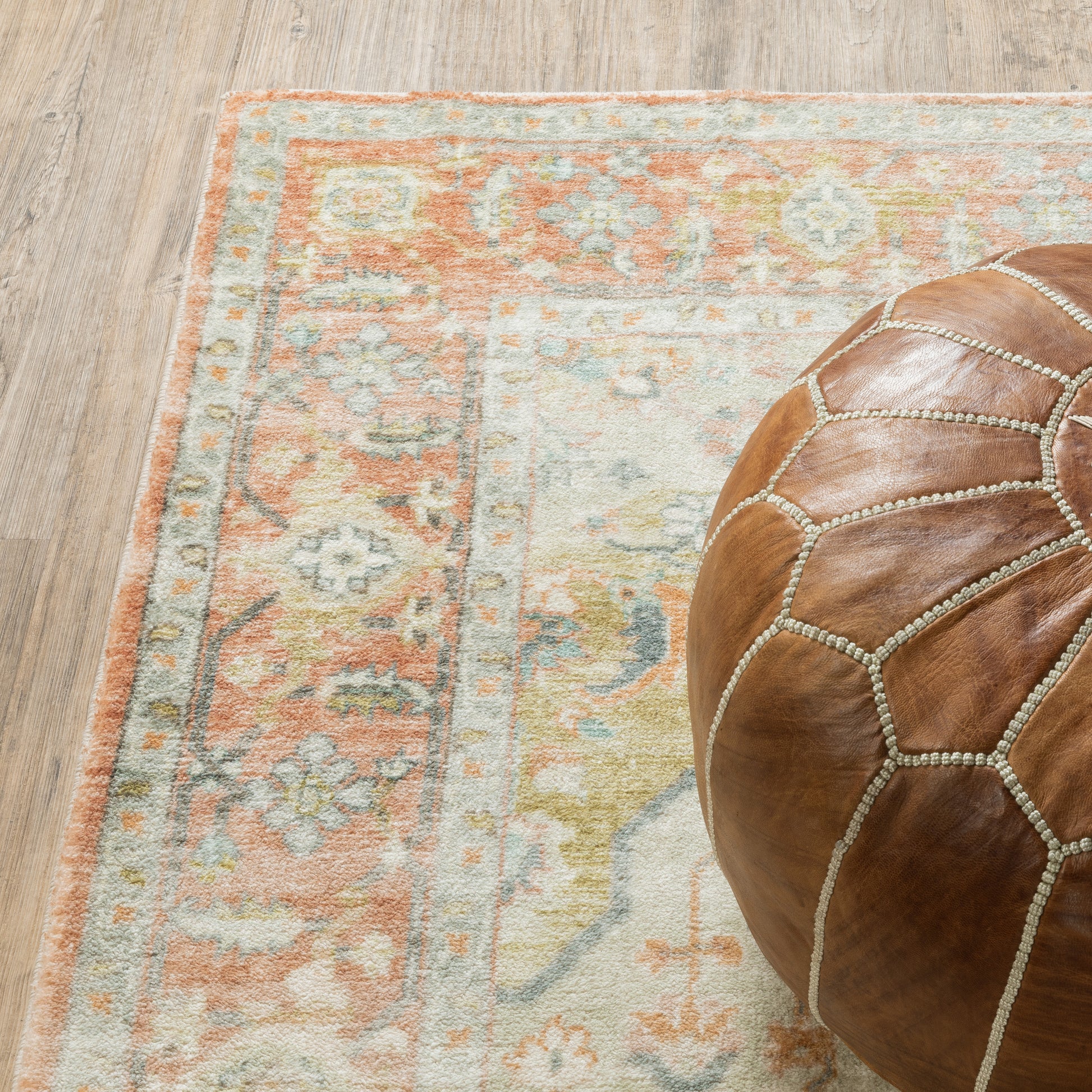 Savoy Abstract Orange/ Blue Cut Pile Rug