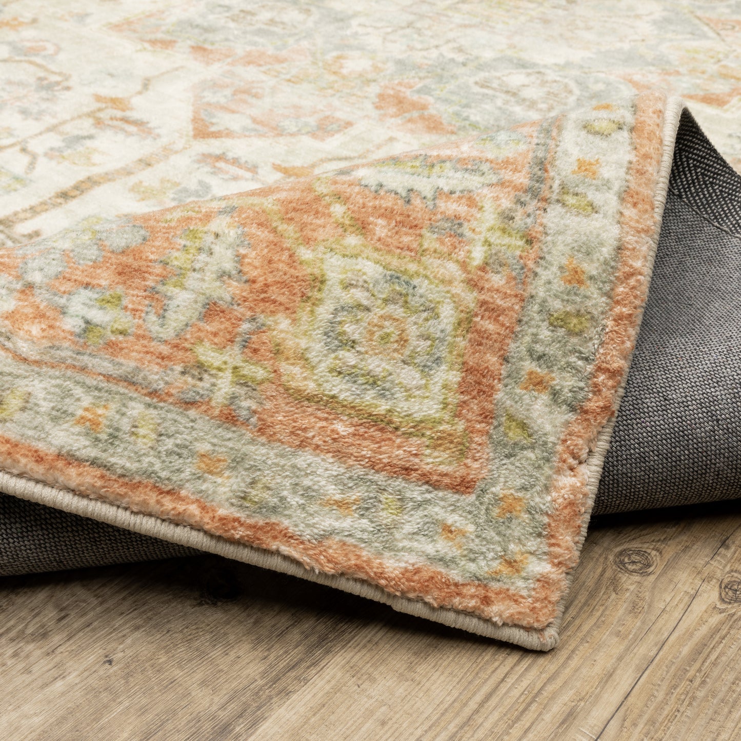Savoy Abstract Orange/ Blue Cut Pile Rug