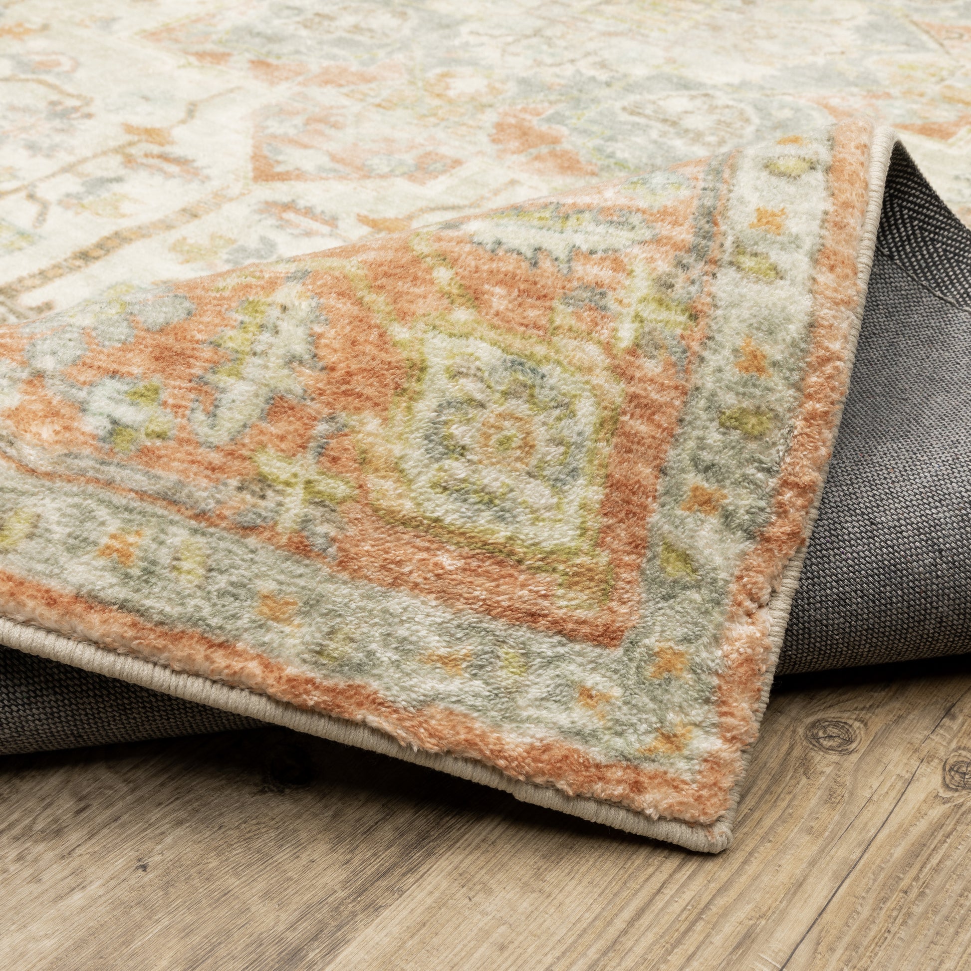 Savoy Abstract Orange/ Blue Cut Pile Rug