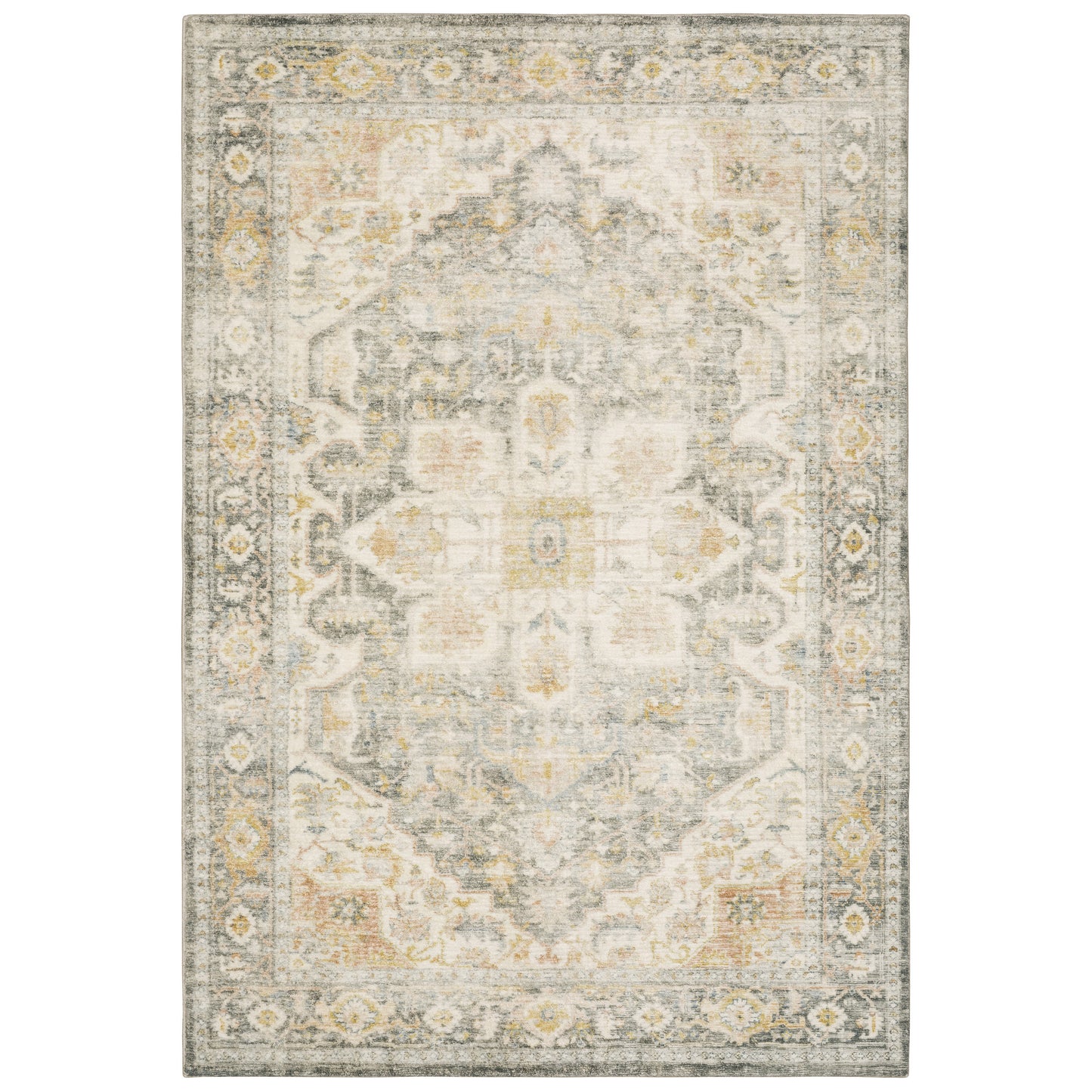 Savoy 28103 Grey Distressed Rug