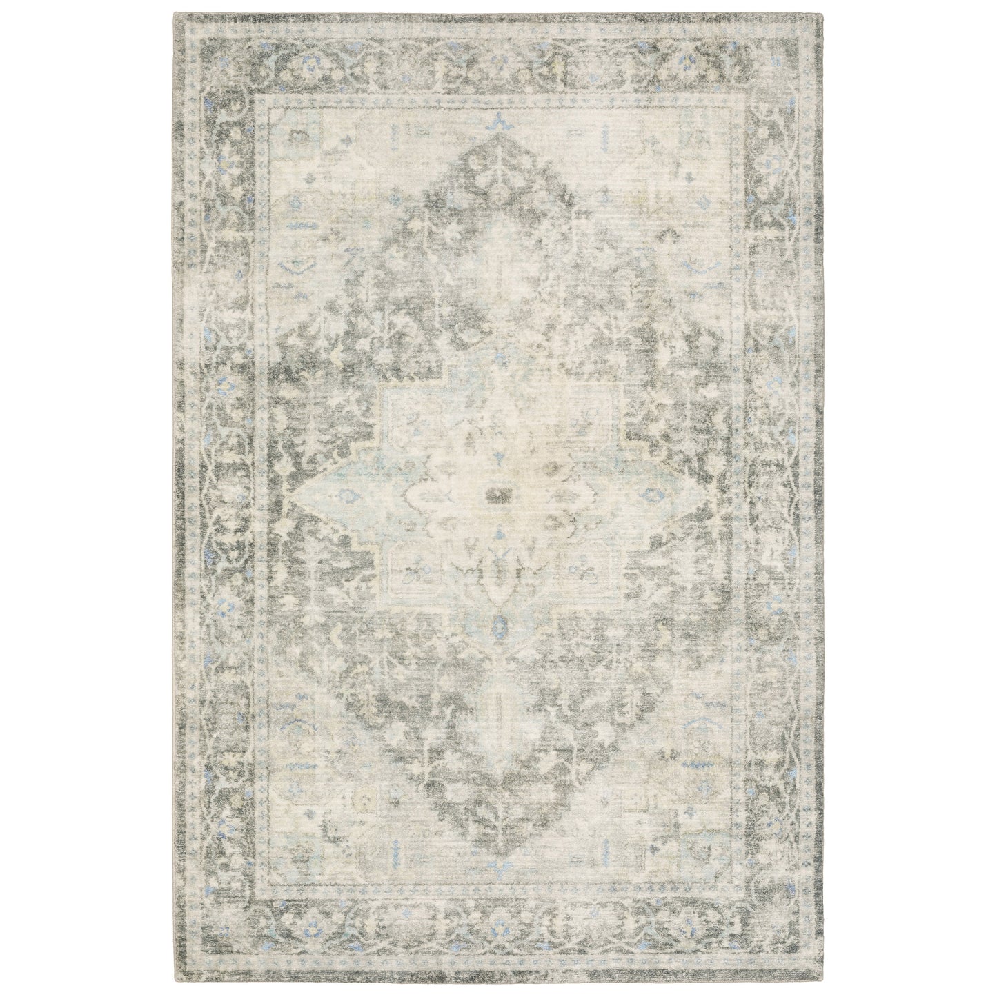 Savoy 28104 Grey Distressed Rug