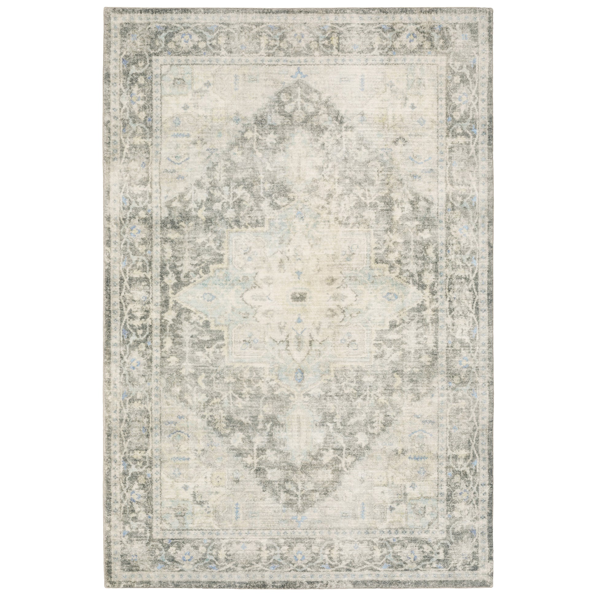 Savoy 28104 Grey Distressed Rug