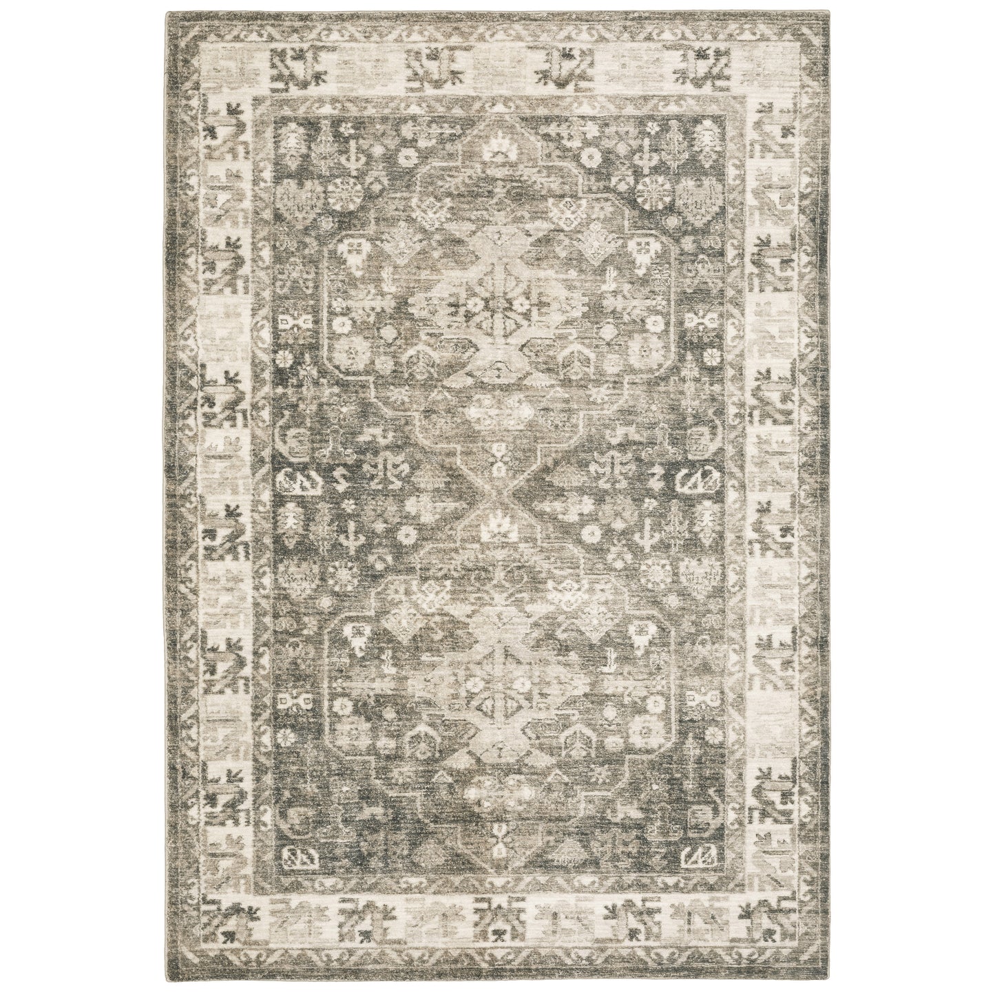 Savoy 28105 Charcoal Distressed Rug