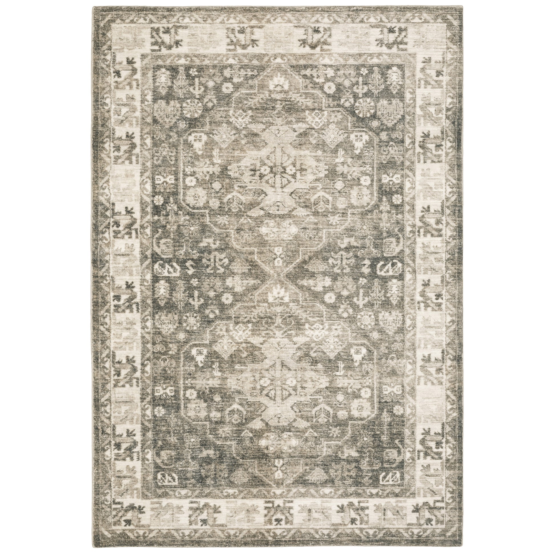 Savoy 28105 Charcoal Distressed Rug
