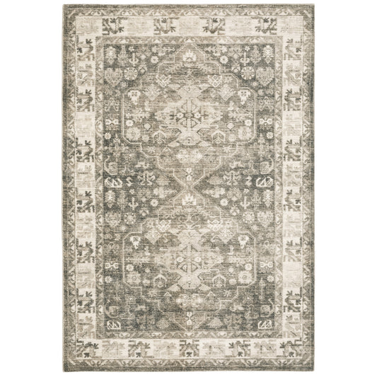 Savoy 28105 Charcoal Distressed Rug
