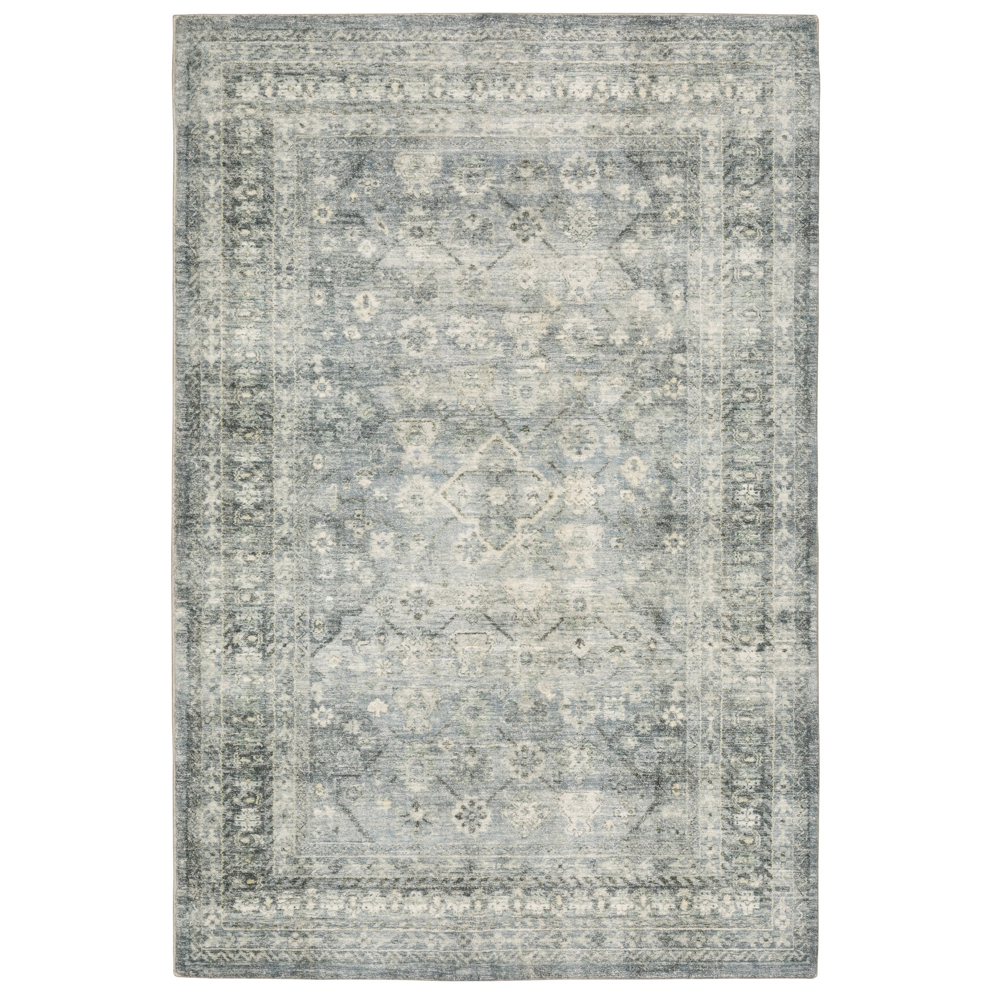 Savoy 28106 Blue Distressed Rug