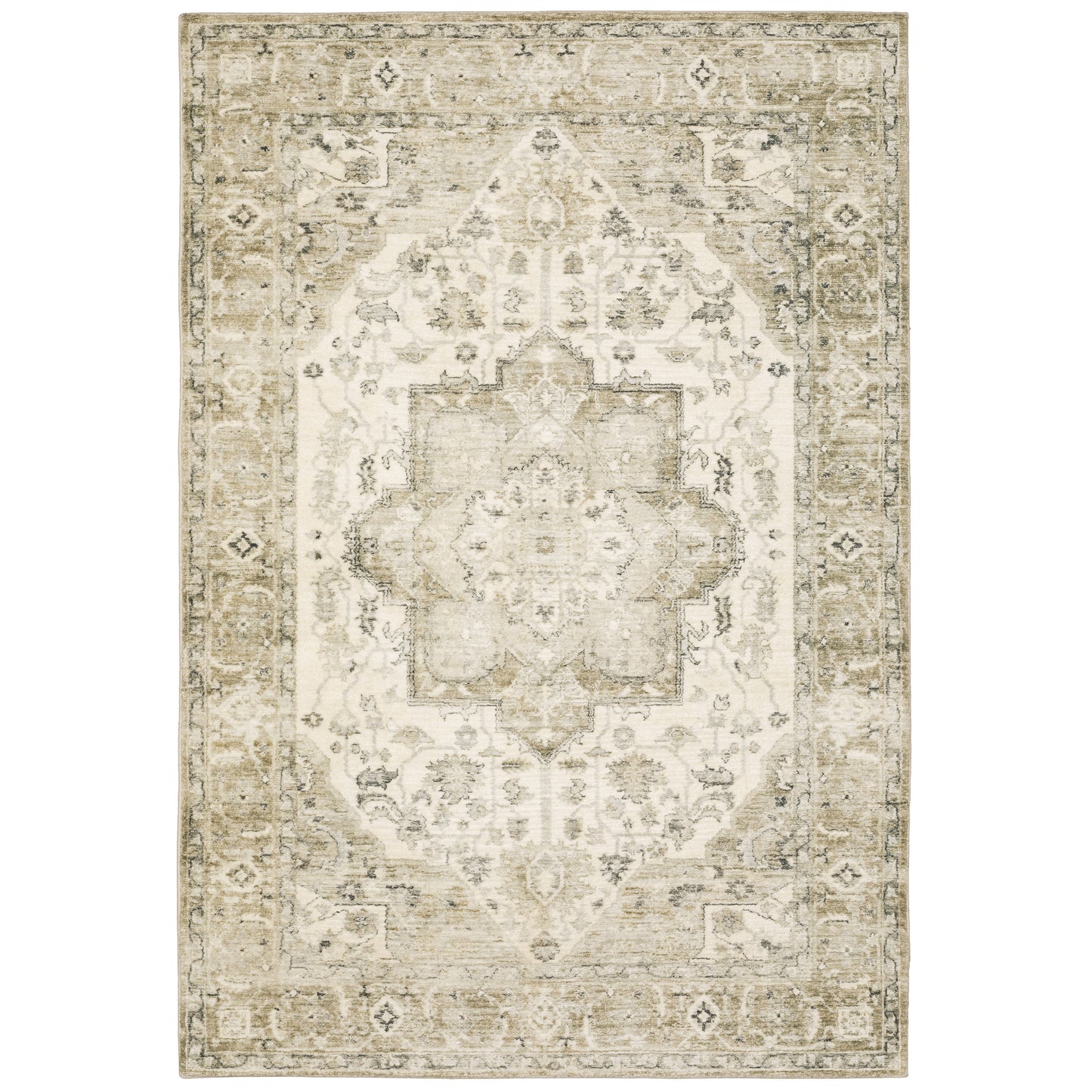Savoy 28108 Green Distressed Rug