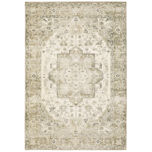 Savoy 28108 Green Distressed Rug
