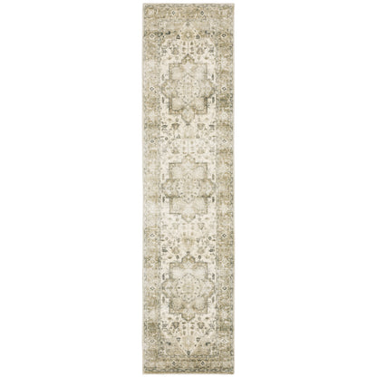 Savoy 28108 Green Distressed Rug