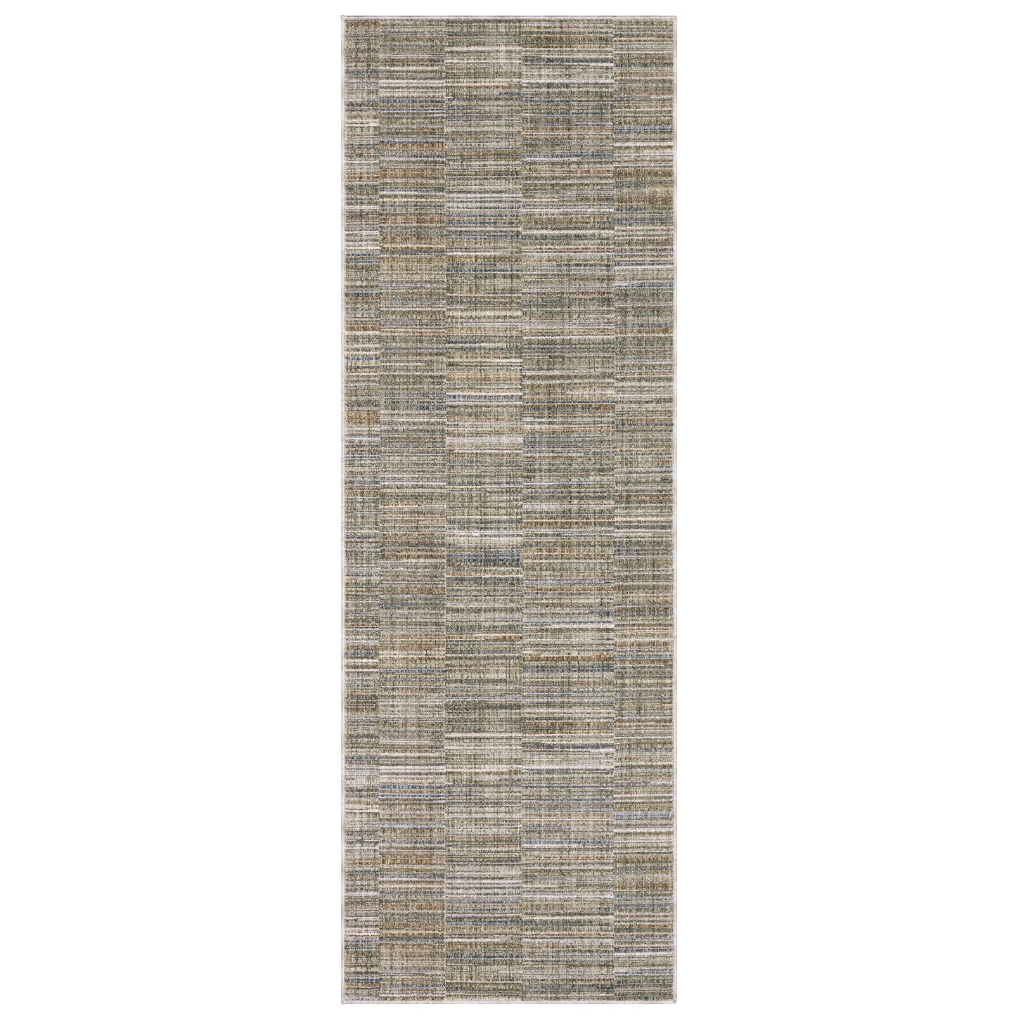 Soho Soh01 Beige/ Multi Distressed Stripe Rug