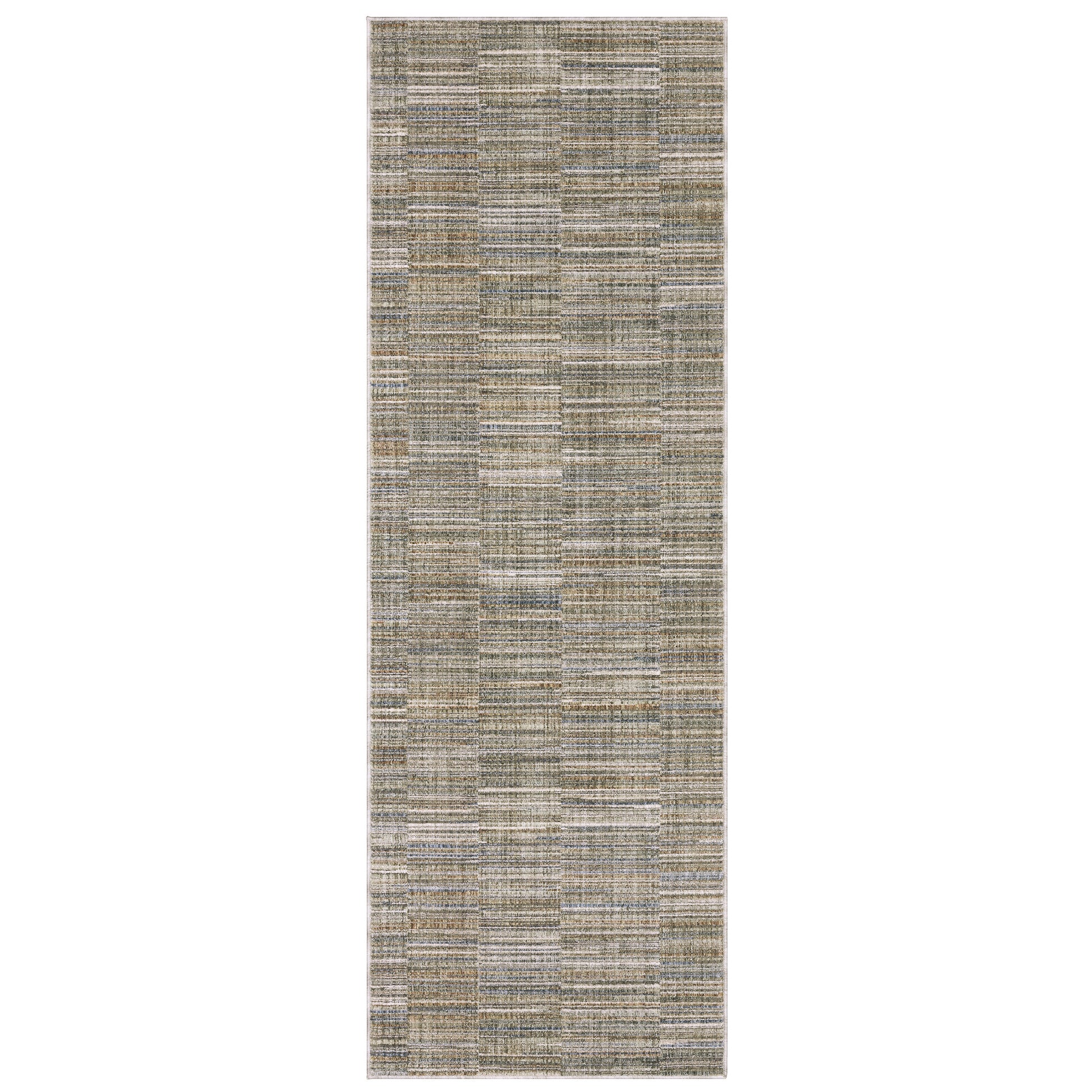 Soho Soh01 Beige/ Multi Distressed Stripe Rug