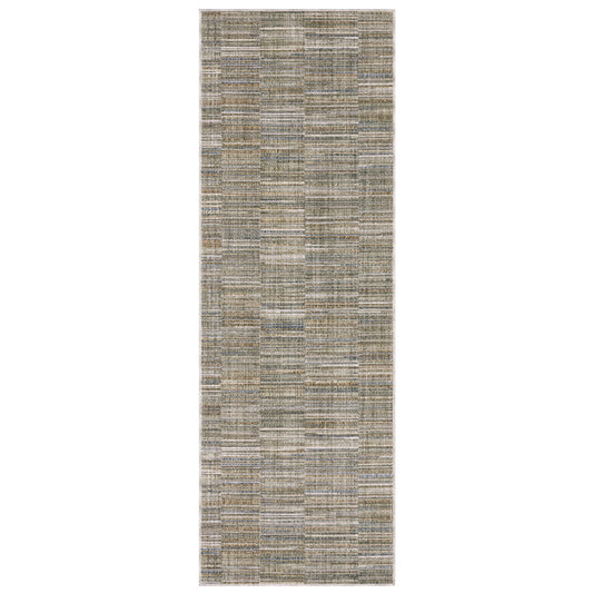 Soho Soh01 Beige/ Multi Distressed Stripe Rug